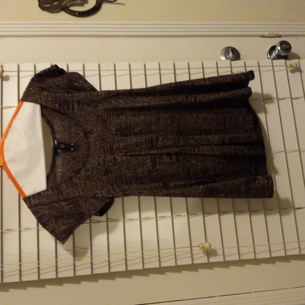 H&M xs black and gold, made in Ukraine top